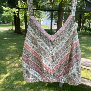 Lily Rose Multicolor Chevron Crop Top